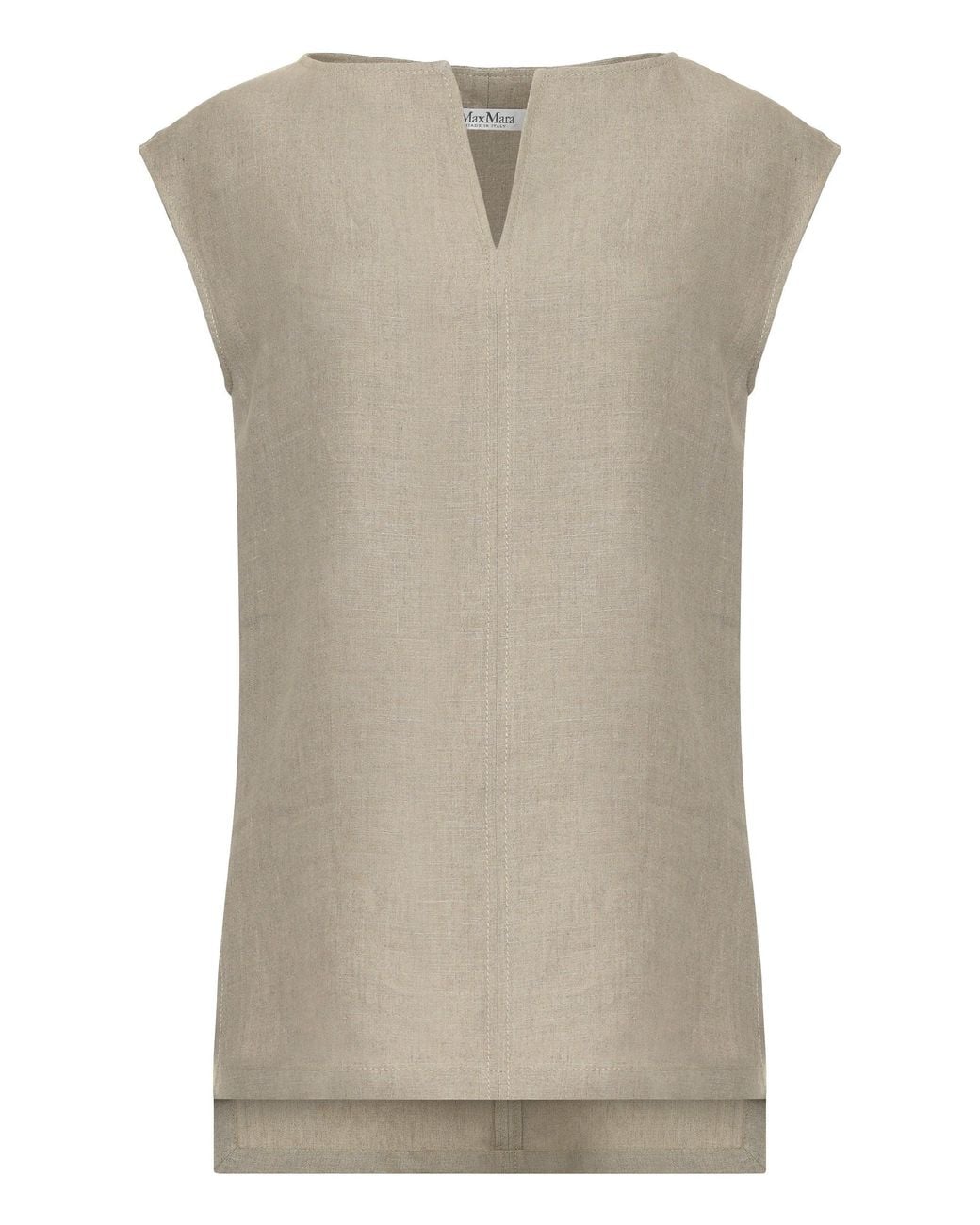 Max Mara Natural Colimbo Linen Blouse