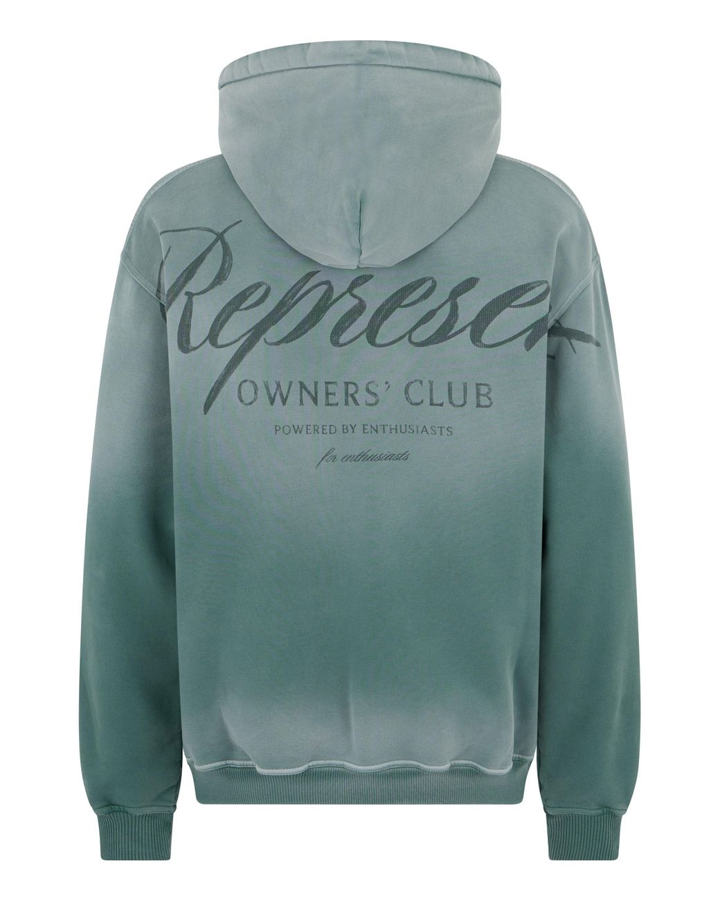 Represent Green Hoodie Owners Club Script Cotton Jumpers for men