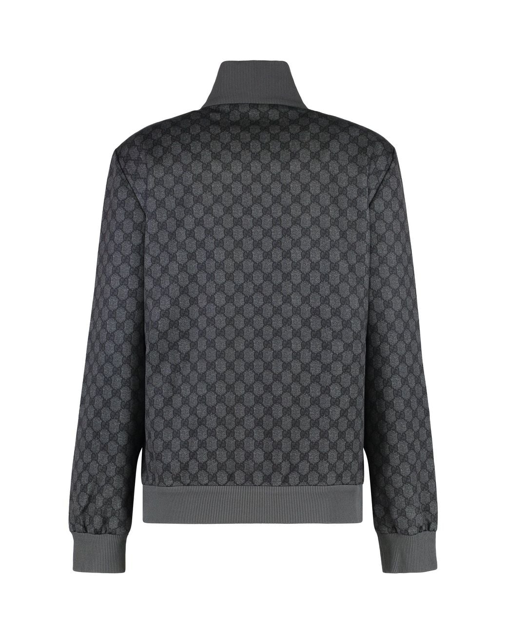 Gucci Black Cotton Blend Full-Zip Sweatshirt