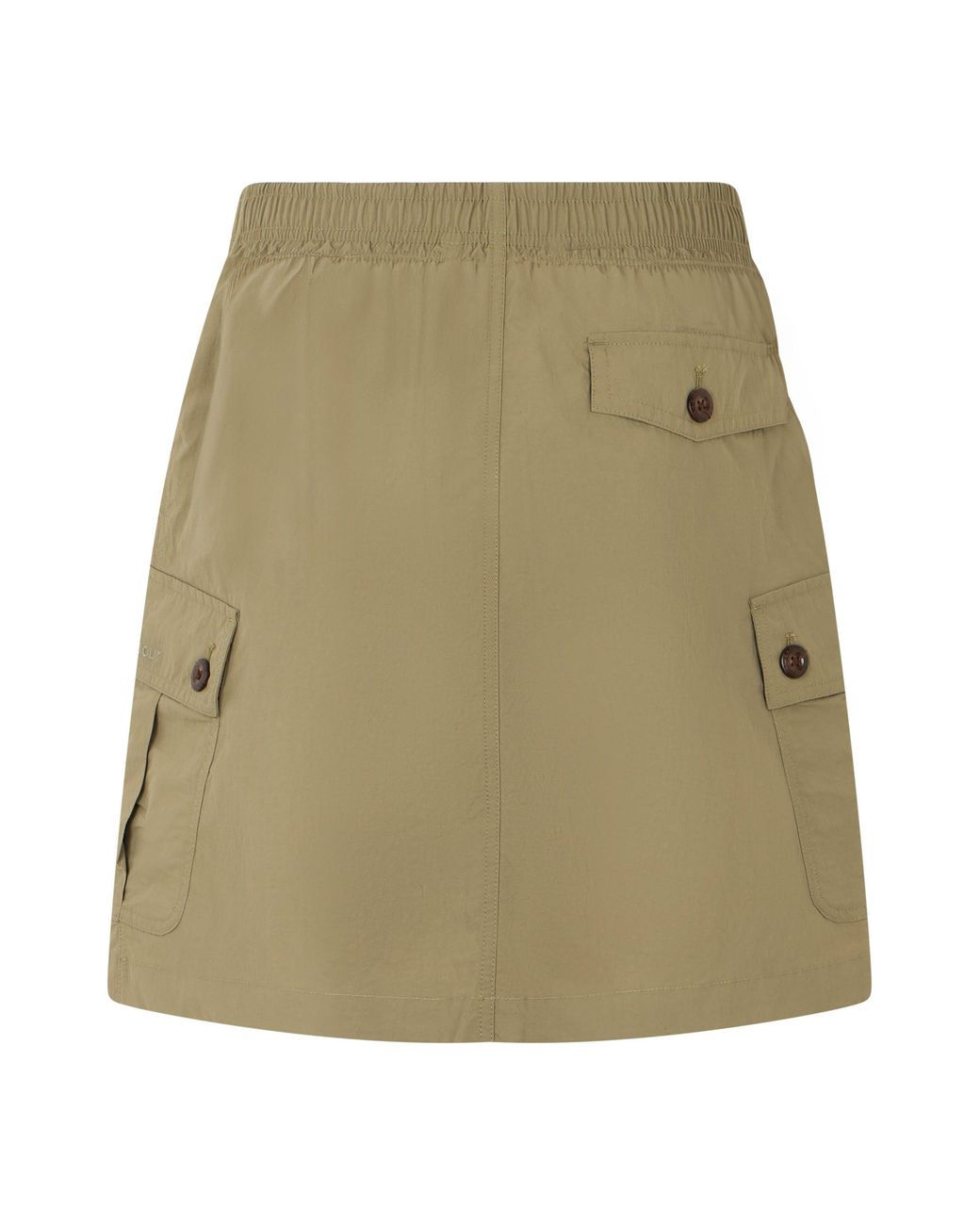 Barbour Natural Cargo Mini Skirt With Elastic Waistband
