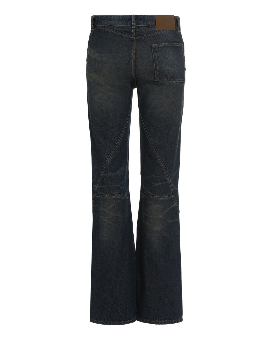 Our Legacy Black Flared Jeans With Moto Cut Cotton