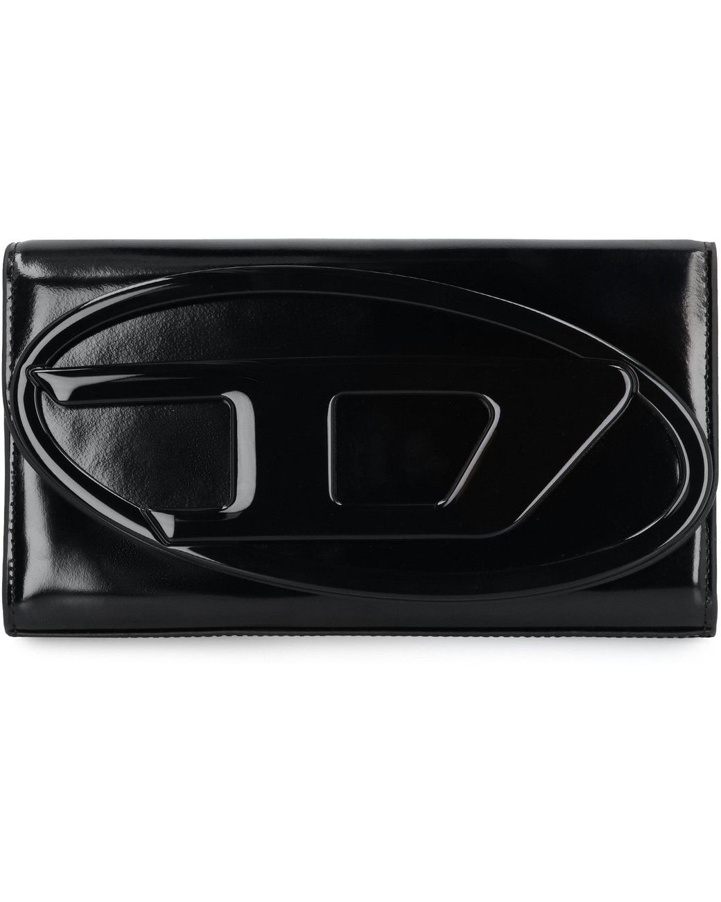 DIESEL Black 1Dr Leather Wallet On Chain