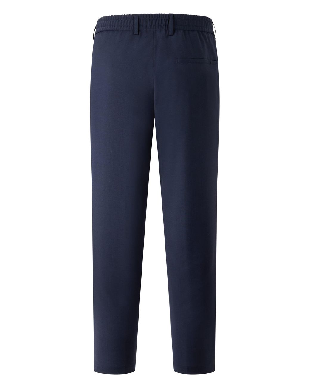Boss Blue Straight Linen-Blend Trousers for men