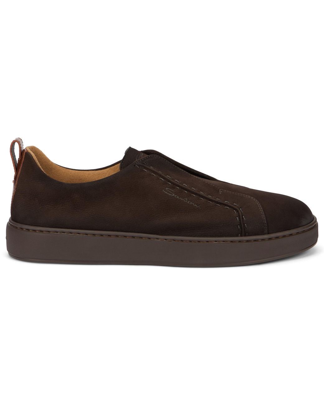 Santoni Black Slip-On for men
