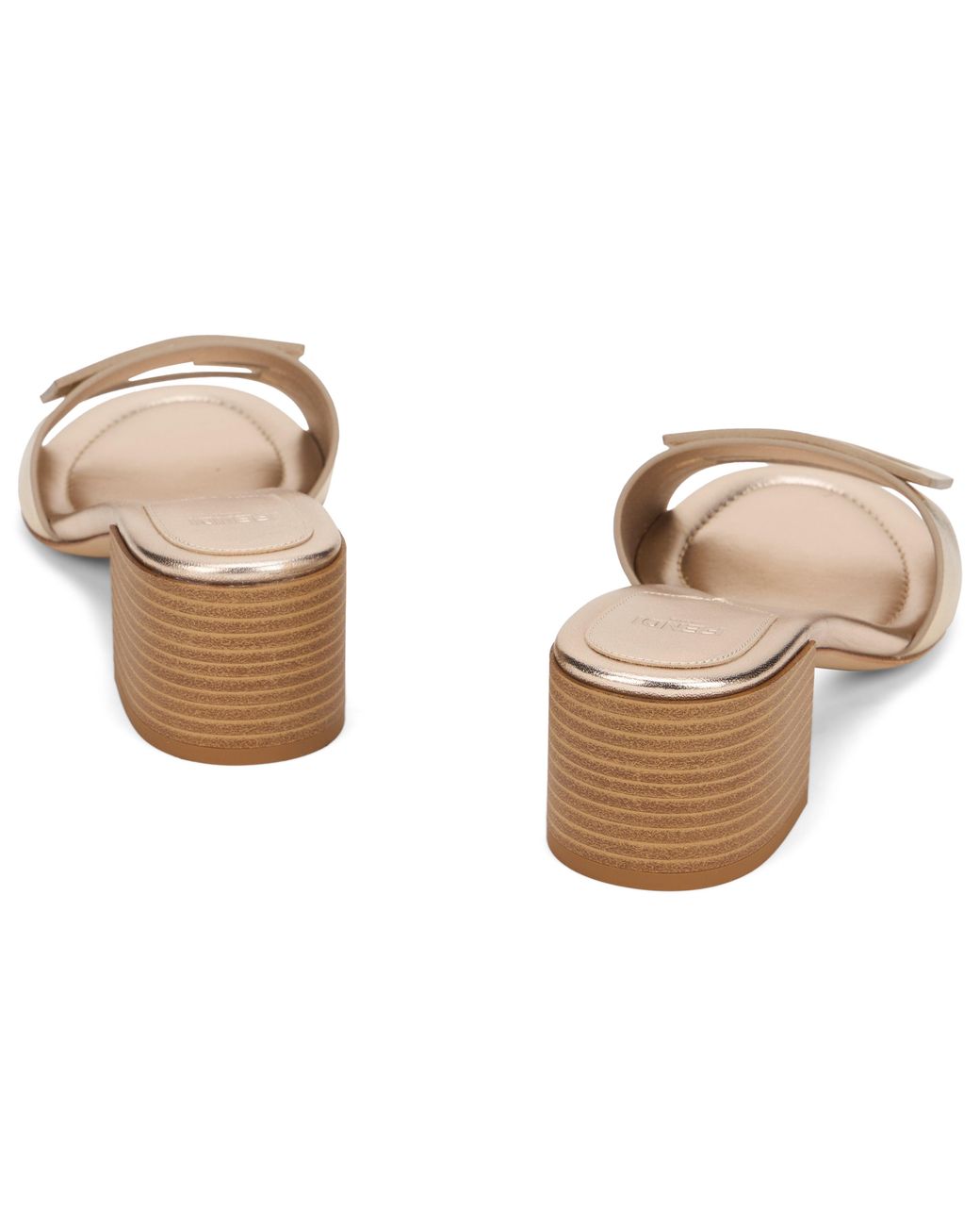 Fendi Metallic Sandal Baguette With Logo