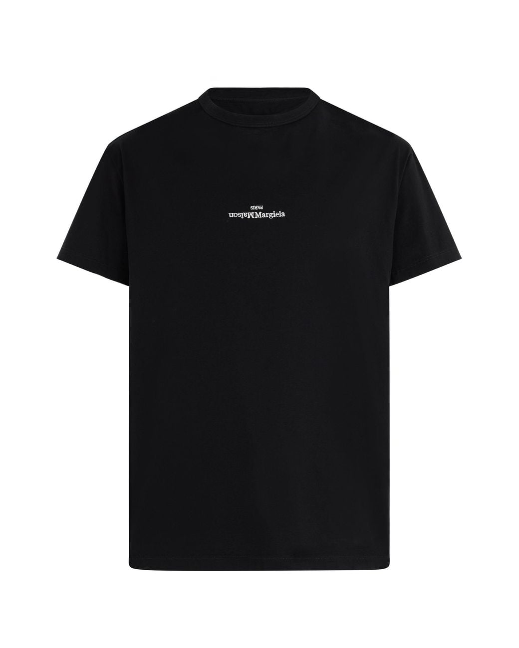 Maison Margiela Black T-Shirt With Logo for men