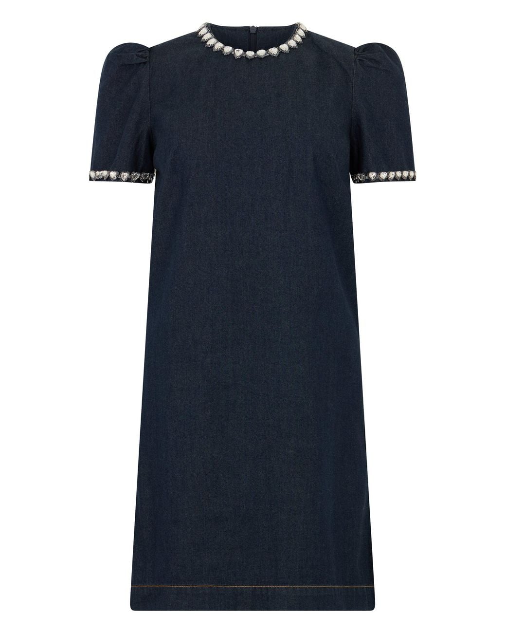 Zimmermann Blue Short Denim Dress With Decoration