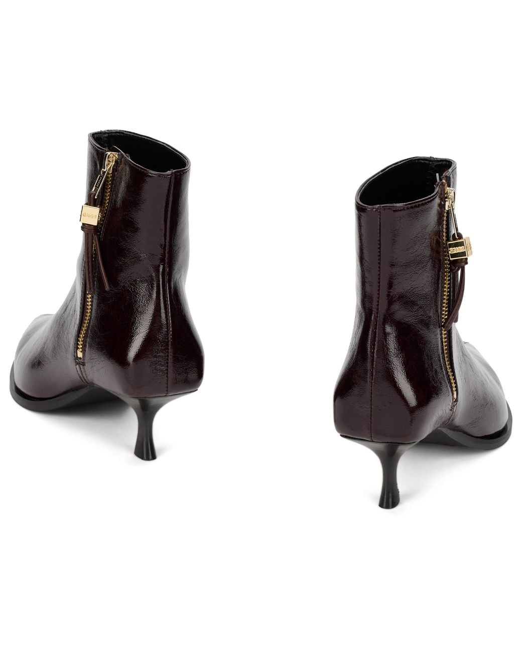 Ganni Black Ankle Boot With Low Heel