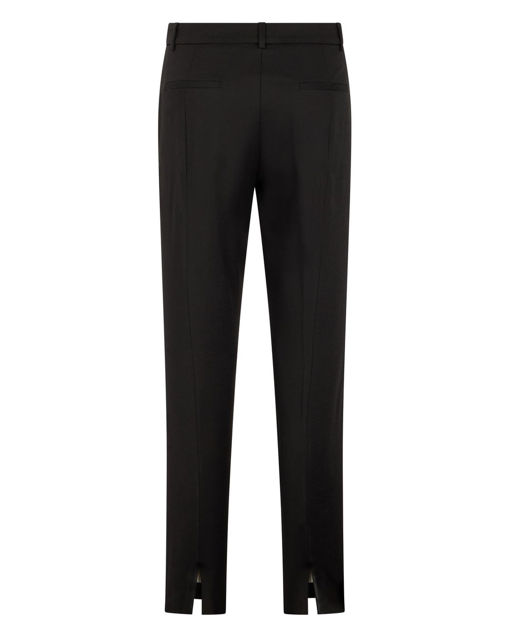 Peserico Black Straight Leg Cotton Blend Pants With Elastane