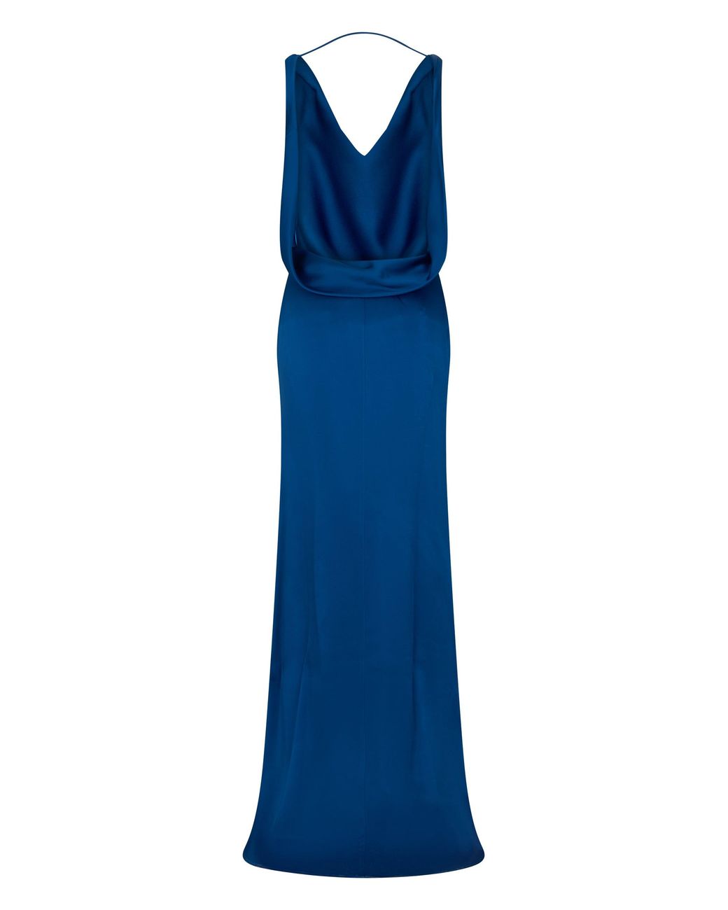 GIUSEPPE DI MORABITO Blue Long Dress With Draped Neckline