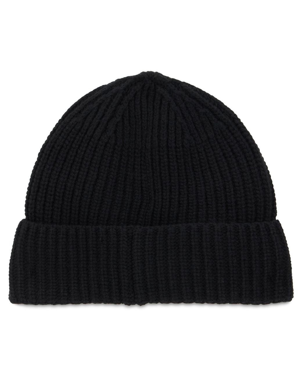 Stone Island Black Ribbed Hat for men