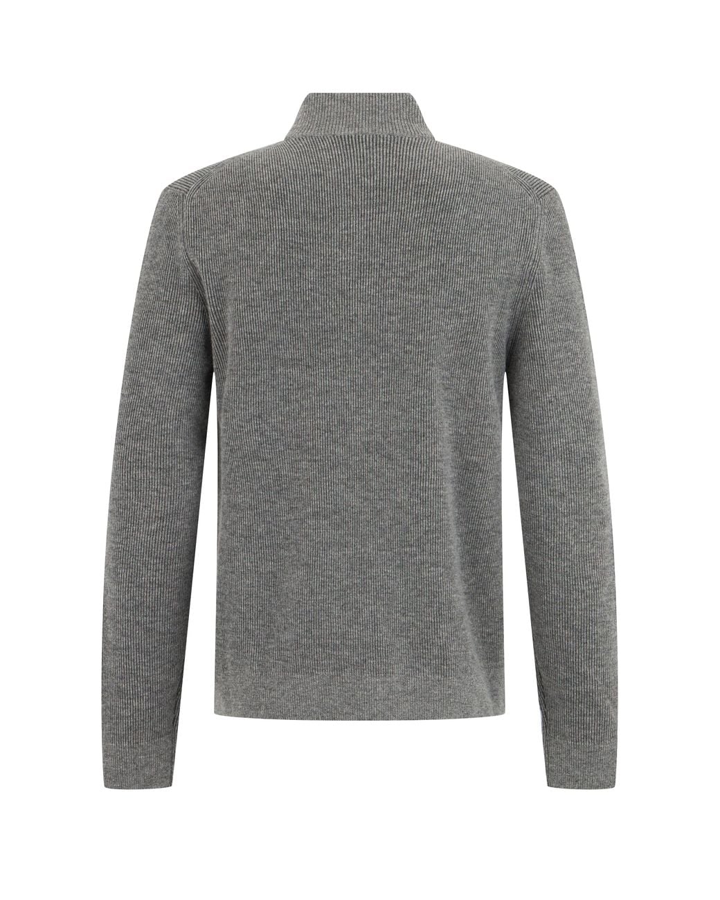 Slowear Gray Sweater With Zip Collar for men