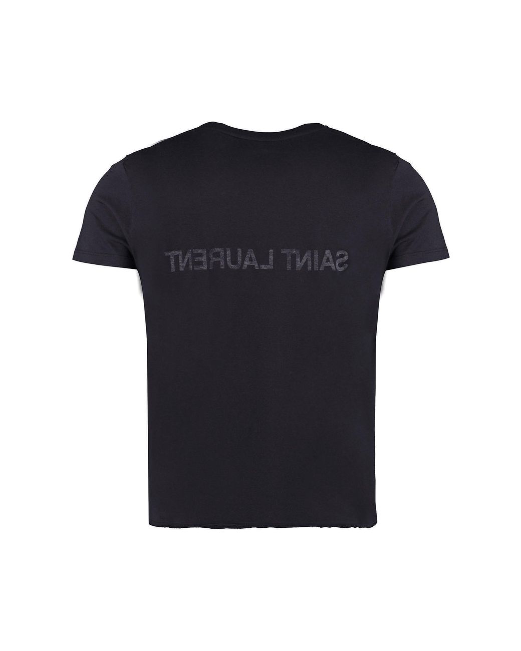 Saint Laurent Black Logo Cotton T-Shirt T-Shirts for men