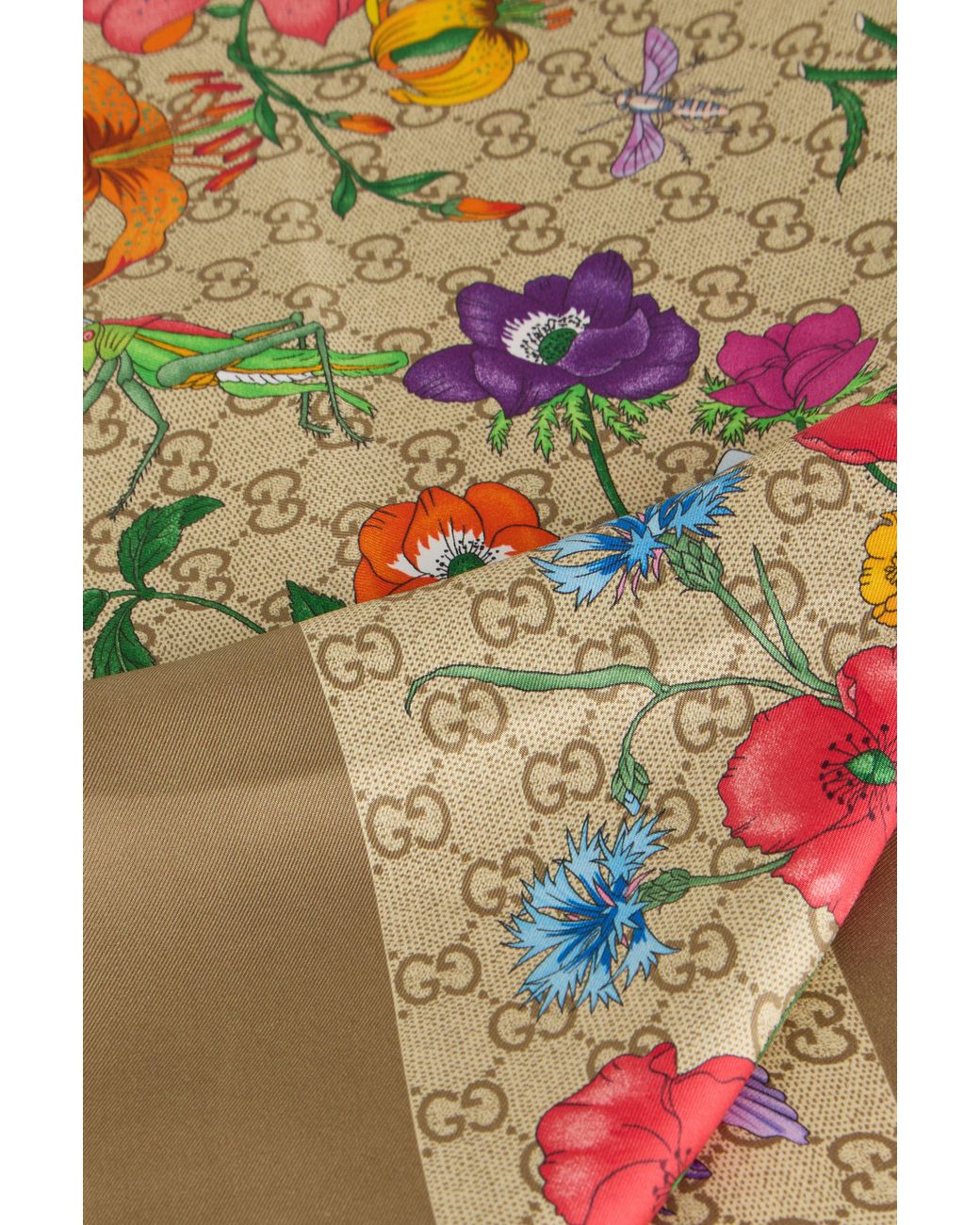 Gucci Green Silk Scarf-Ebony