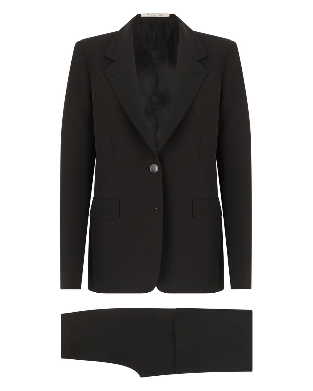 0205 Tagliatore Black Single Breasted Blazer