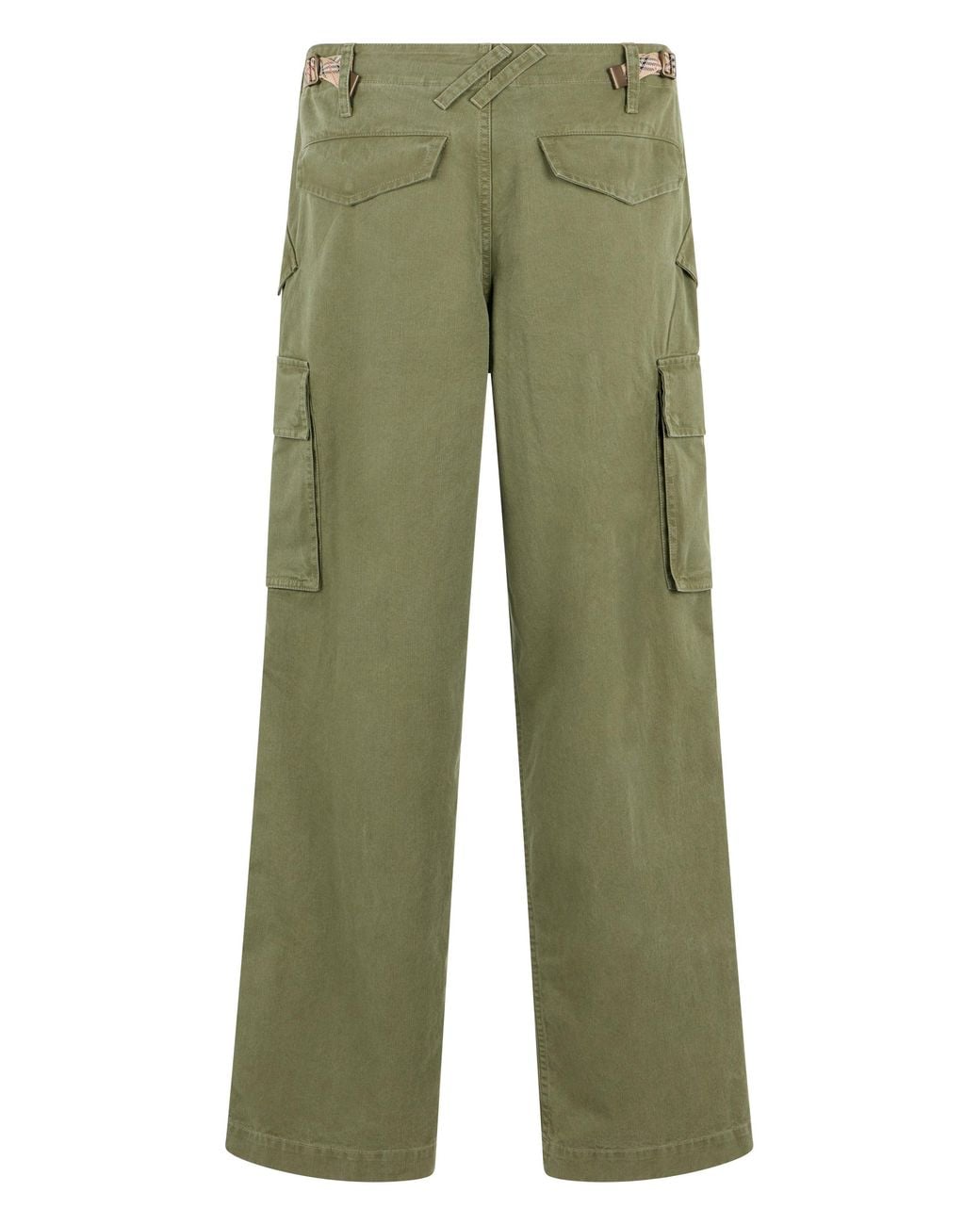 Burberry Green Cotton Cargo Pants