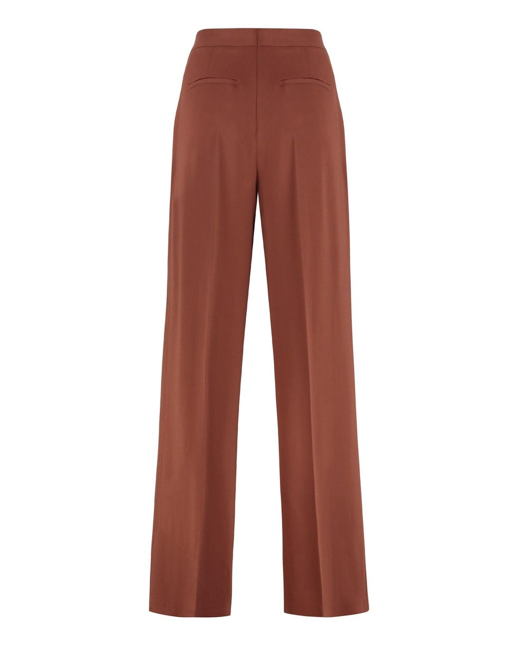 Pinko Red Wide-Leg Trousers Pergamino Viscose
