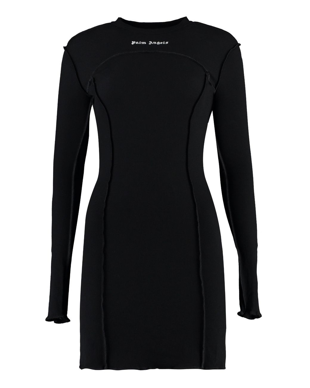 Palm Angels Black Jersey Mini Dress