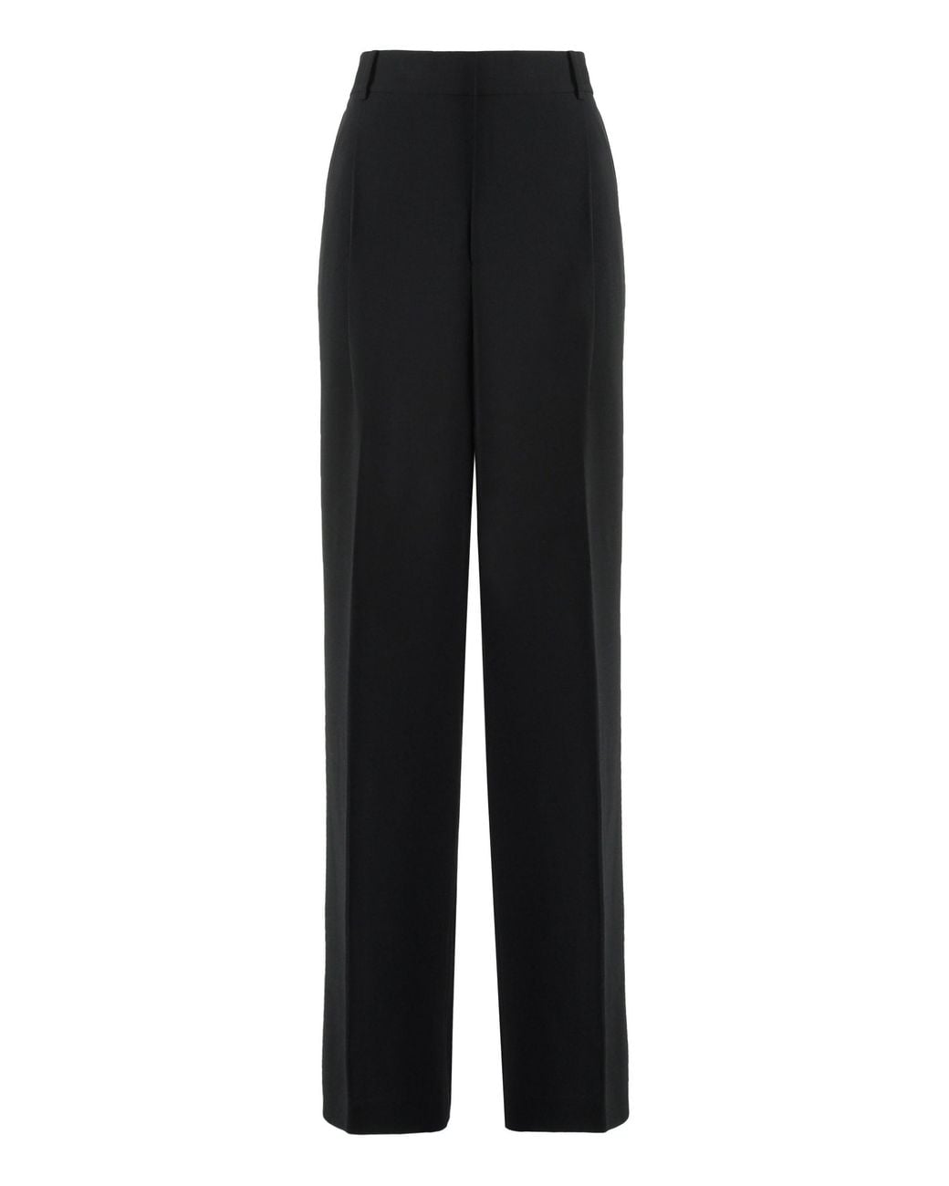 MICHAEL Michael Kors Black Crêpe Trousers Polyester Wide-Leg