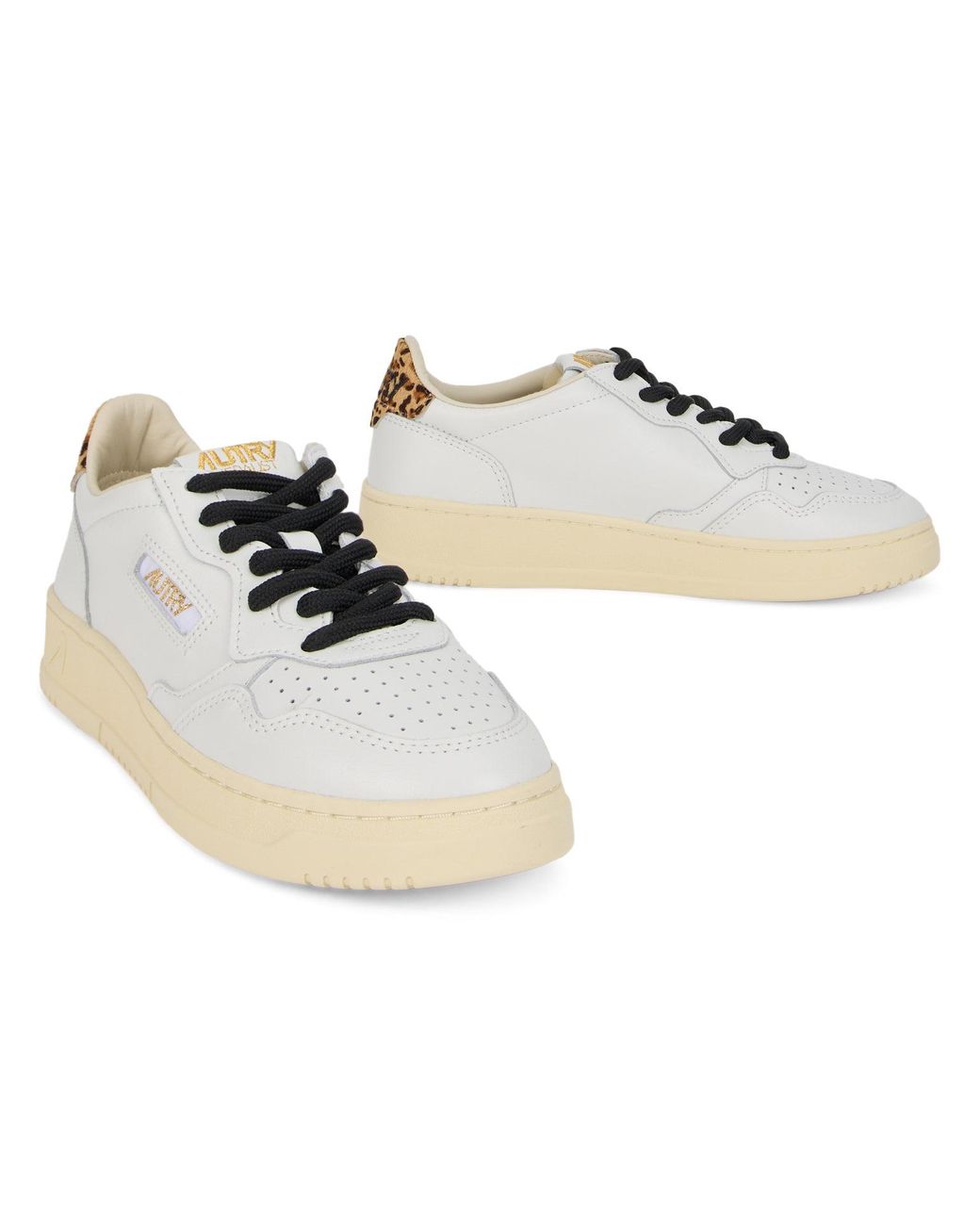 Autry White Sneakers With Leopard Details