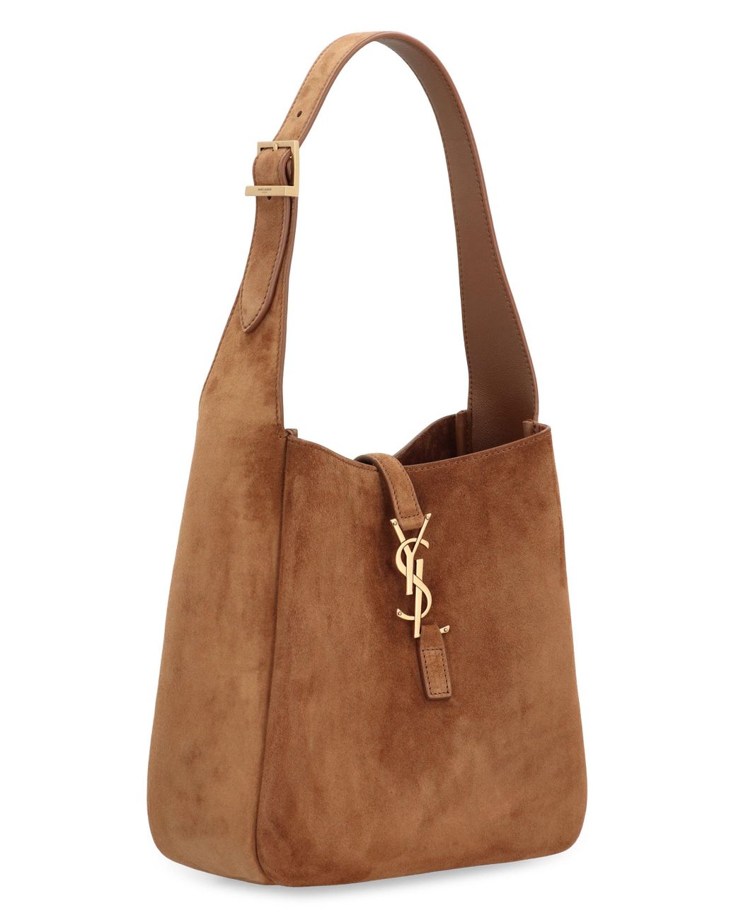 Saint Laurent Brown Le 5 À 7 Piccola Suede Handbag