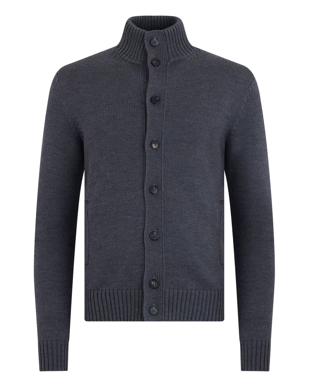 Slowear Blue Cardigan With Collar for men