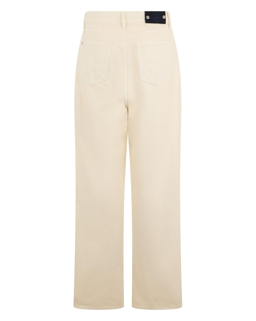 Stone Island Natural Loose And Straight Cotton Pants