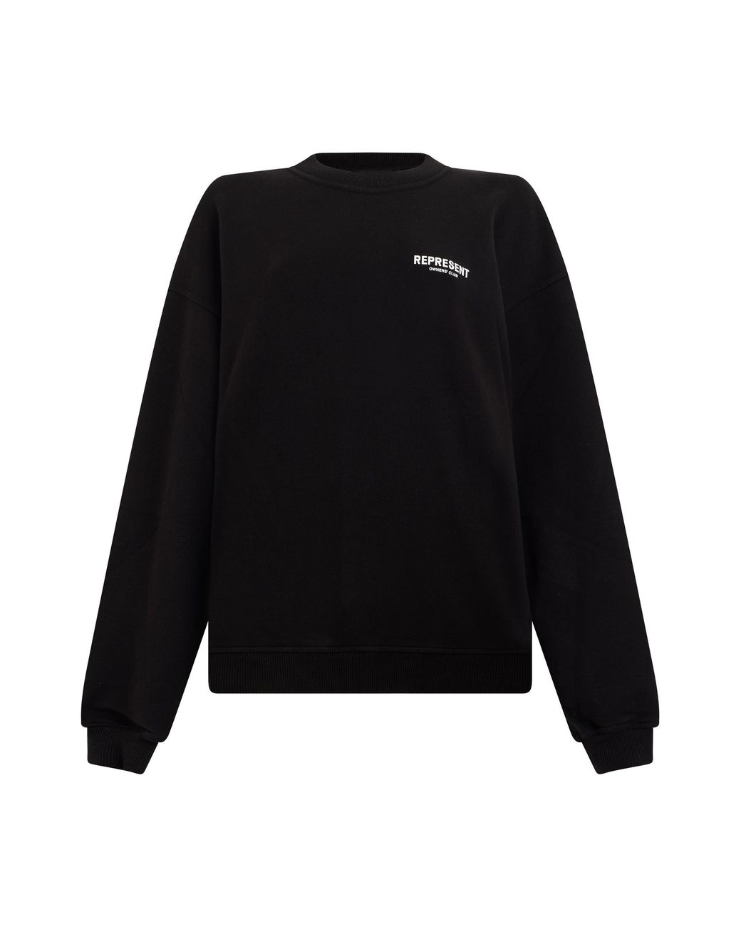 Represent Black Crew Neck Cotton Sweatshirt Sweatshirts for men
