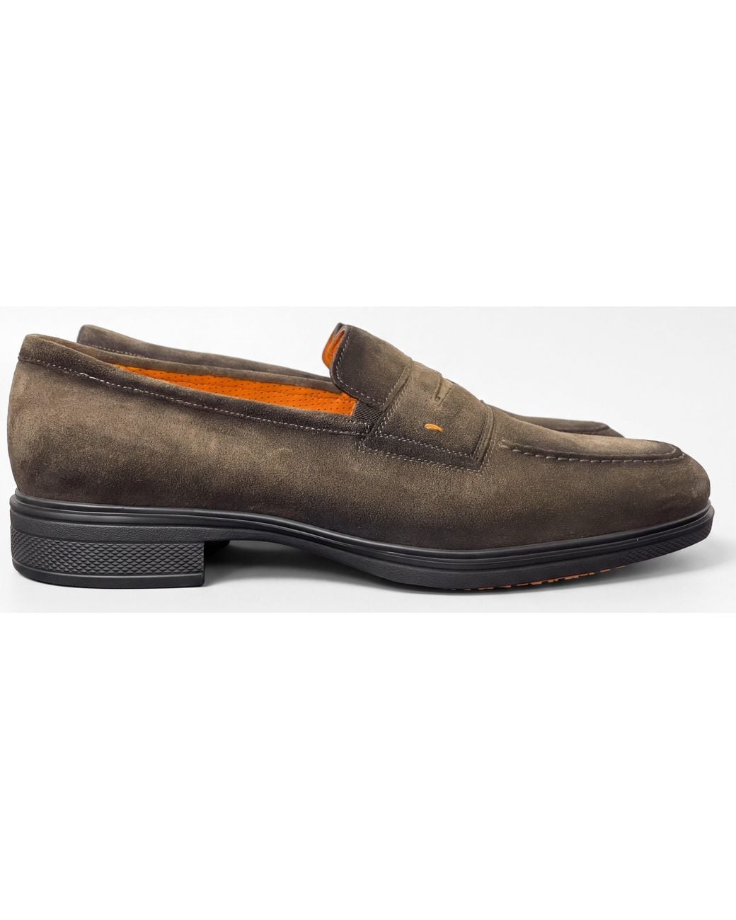 Santoni Brown Penny Loafers for men