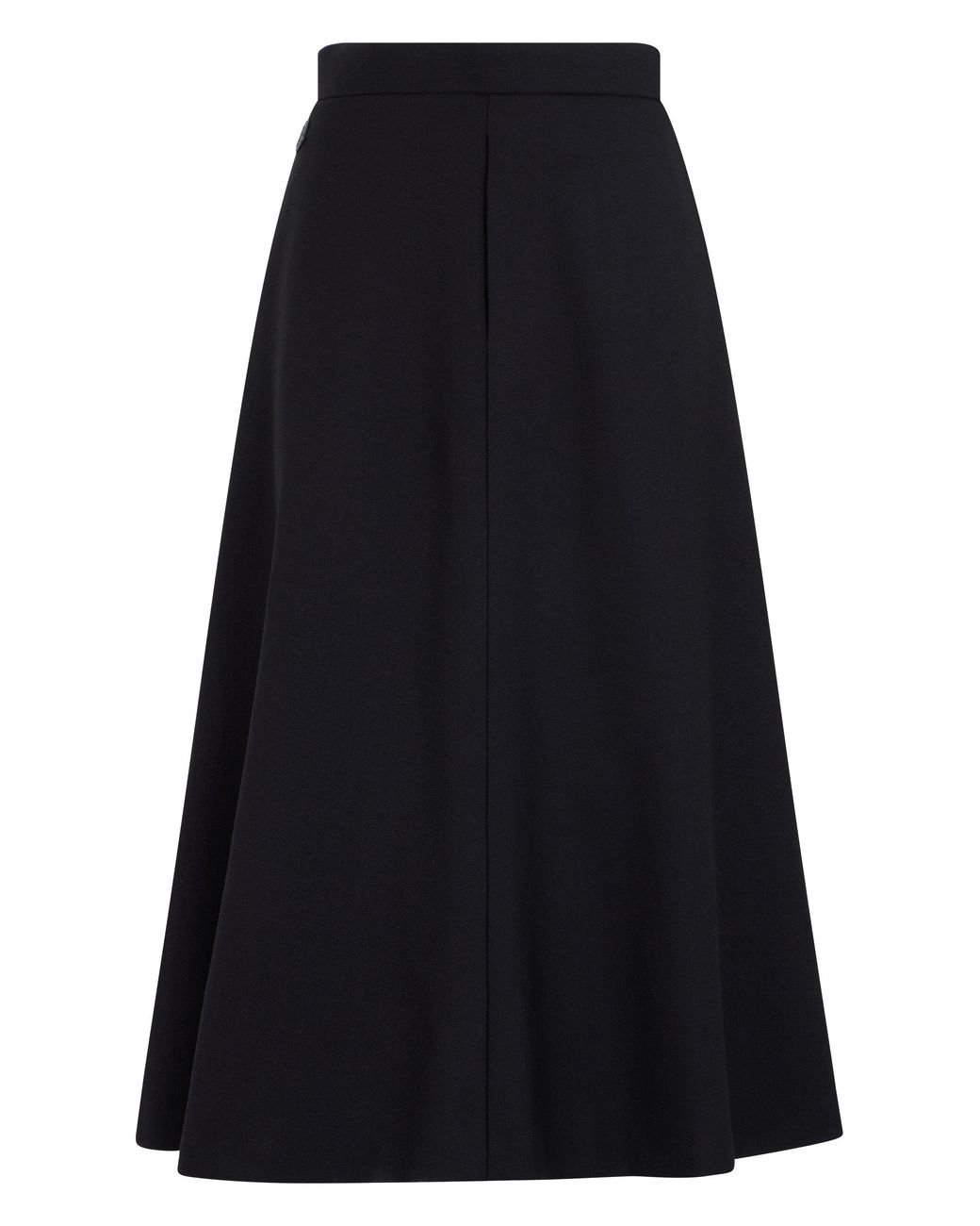 Moncler Blue Midi Flared Wool Skirt