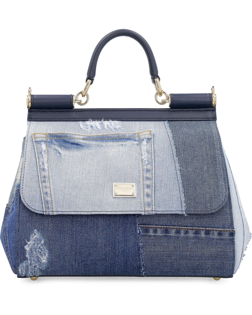 Dolce & Gabbana Sicily Denim Handbag in Blue - Lyst
