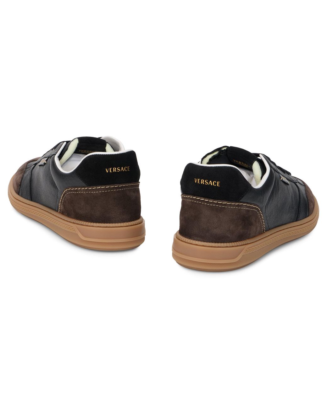 Versace Black Leather Sneakers for men
