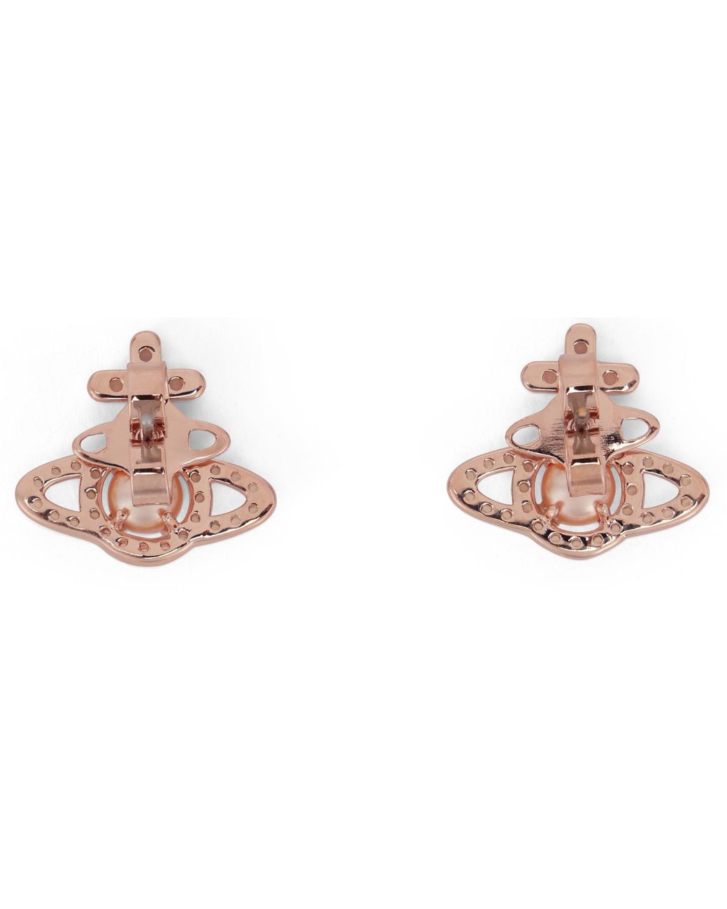 Vivienne Westwood White Earrings Olympia Brass