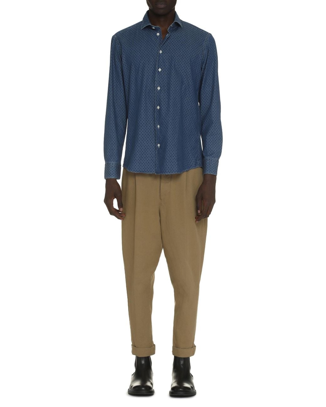 Dondup Natural Adam Stretch Cotton Chino Trousers for men