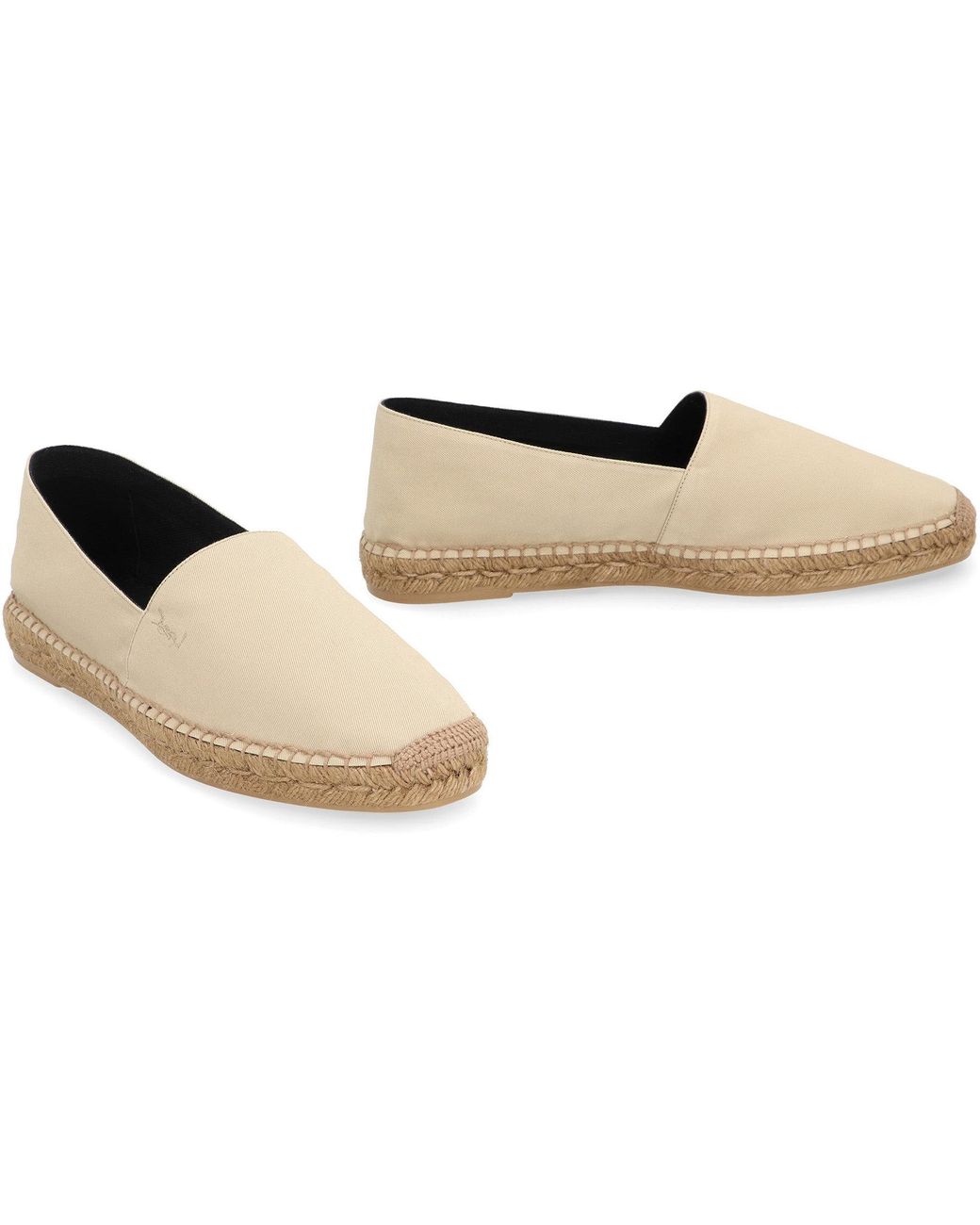 Saint Laurent White Canvas Espadrilles for men
