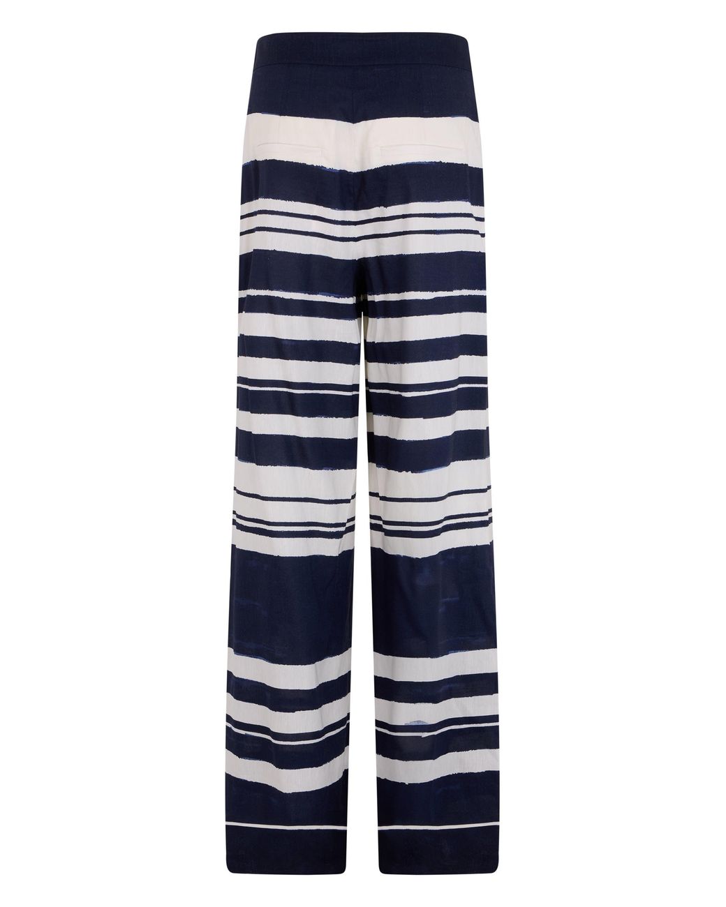 Veronica Beard Blue Wide-Leg Trousers-Dove Viscose