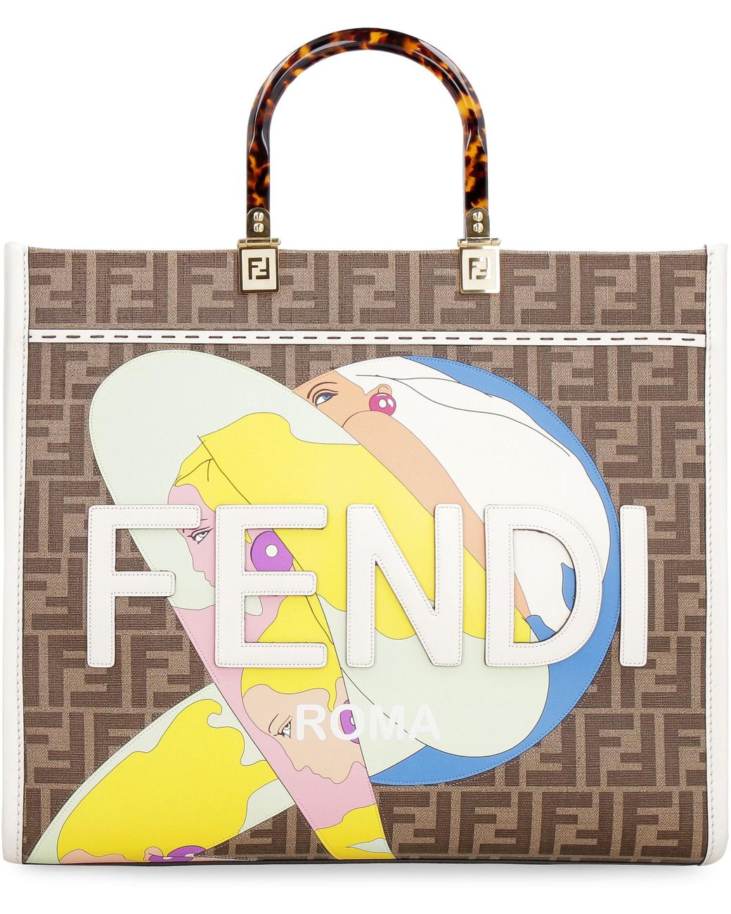 【FENDI】SUNSHINE TOTE BAG FENDI Mini Sunshine Tote Bag | White | FARFETCH