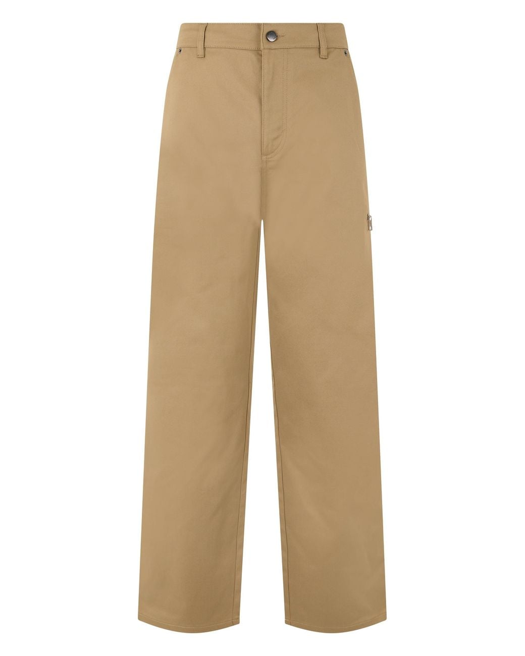 Moncler Natural Straight Cotton Pants for men