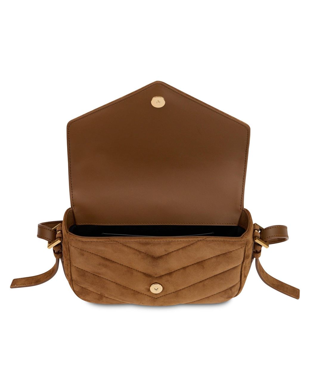 Saint Laurent Brown Shoulder Bag With Logo