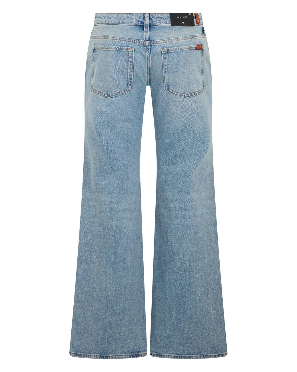 7 For All Mankind Blue Palazzo Denim Jeans Cotton Flared