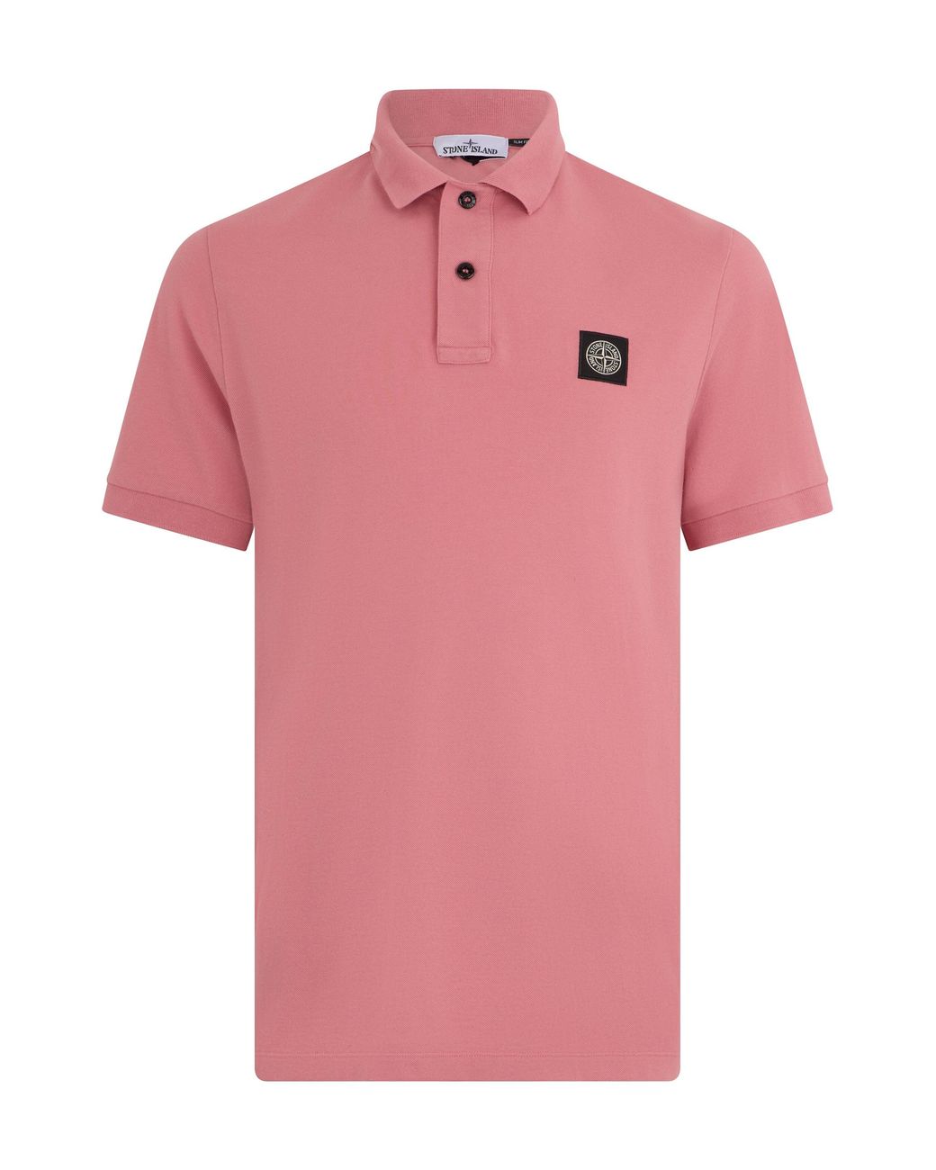 Stone Island Pink Cotton Polo With Logo for men