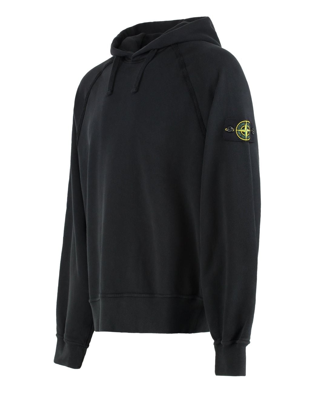Stone Island Black Cotton Hoodie (Cotton Jumpers for men