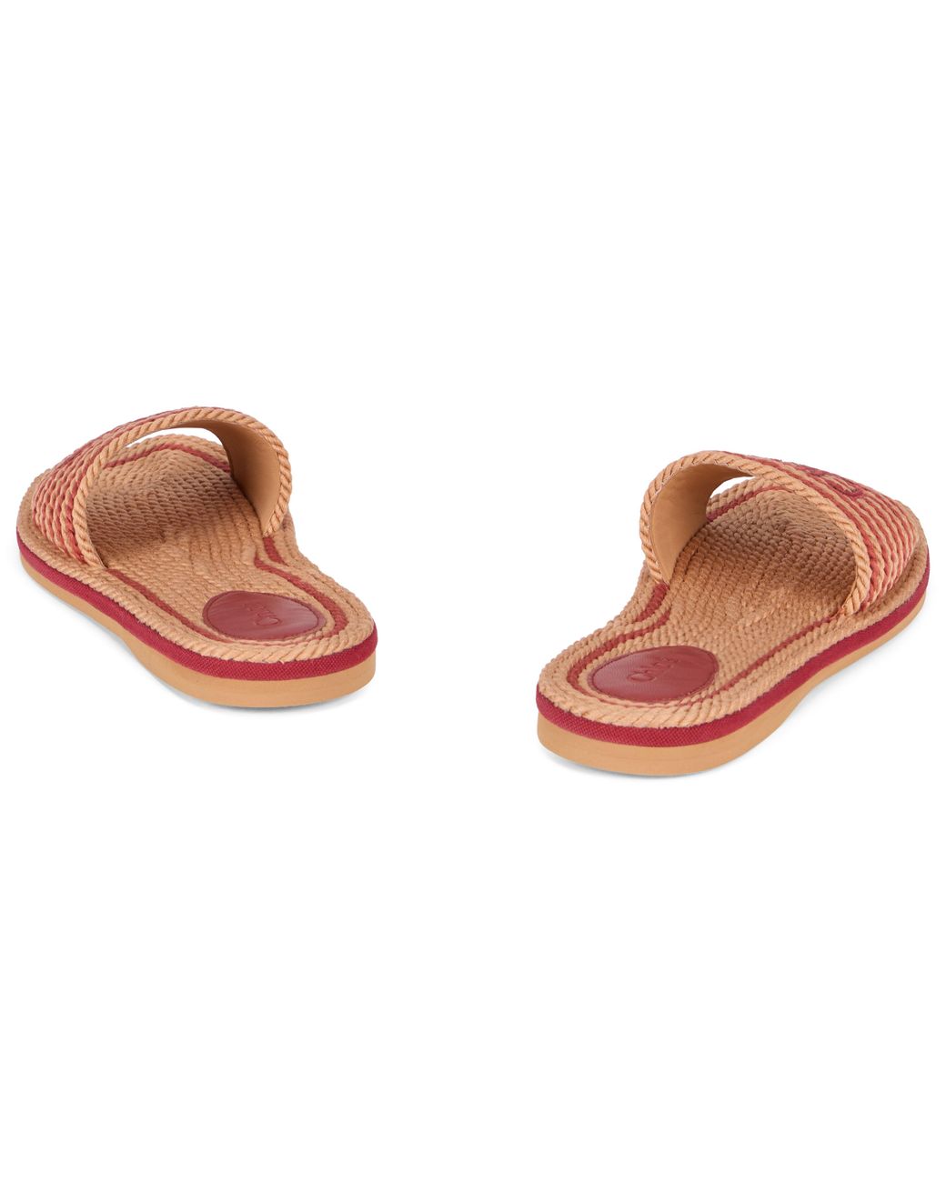 Chloé Pink Braided Rope Slippers