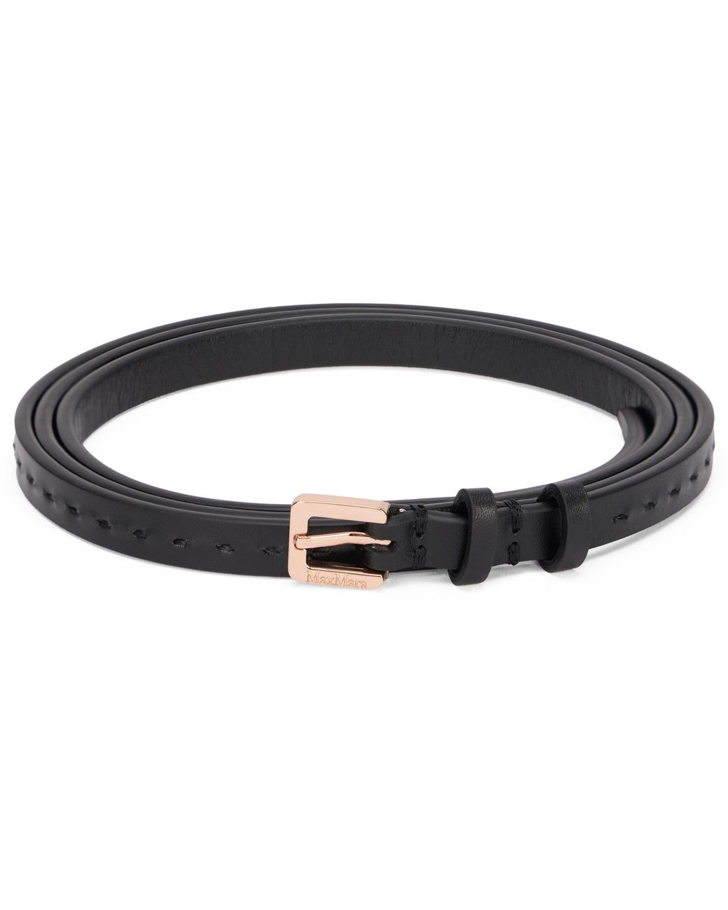 Max Mara Black Natural Leather Belt