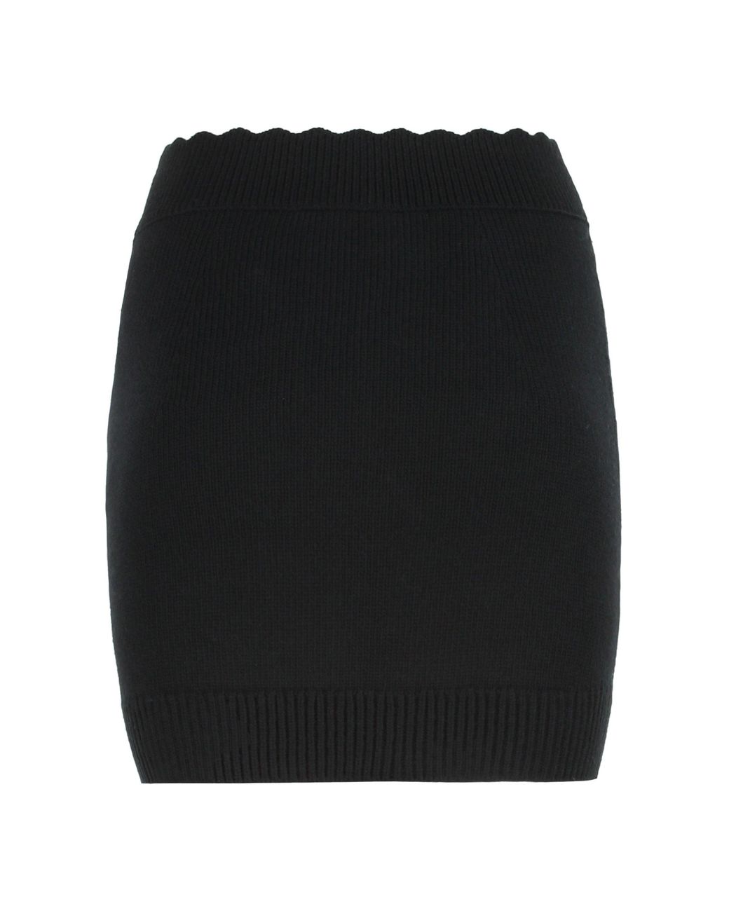 Chloé Black Knit Mini Skirt Made Of Wool And Cashmere