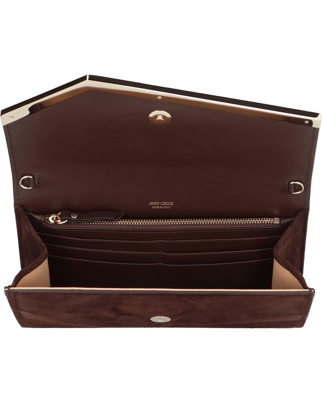 Jimmy Choo Brown Emmie Suede Clutch