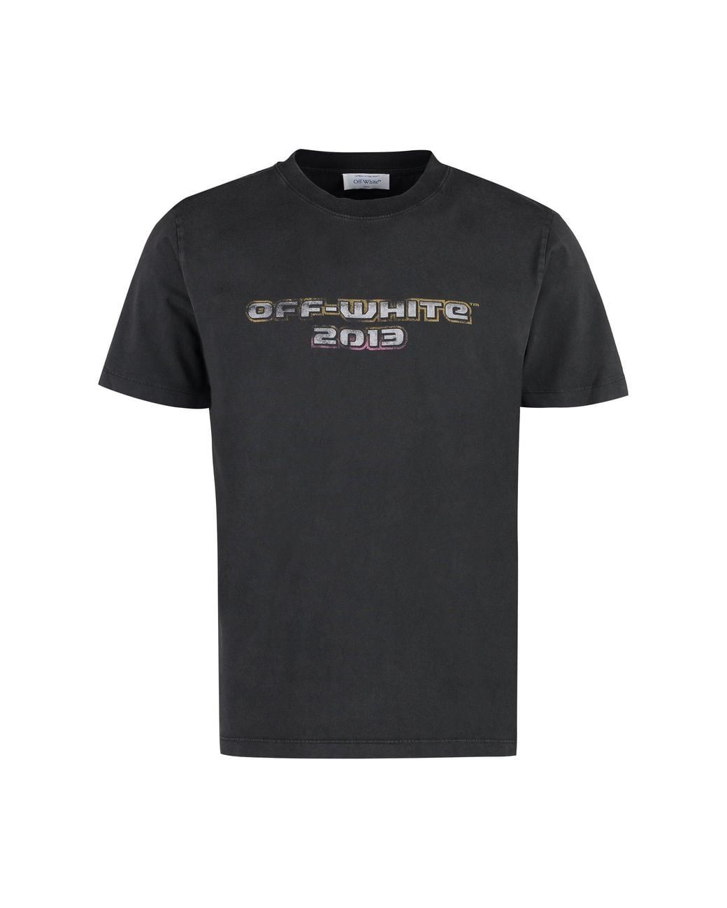 Off-White c/o Virgil Abloh Black Printed Cotton T-Shirt Main: Cotton; Collar: T-Shirts for men