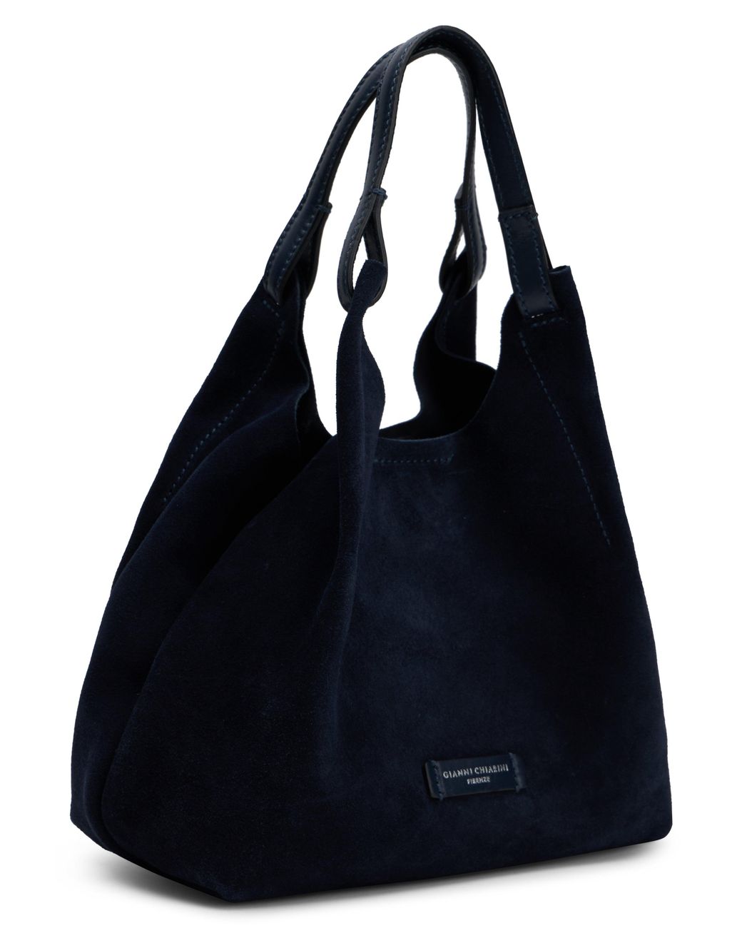 Gianni Chiarini Blue Suede Tote Handbag