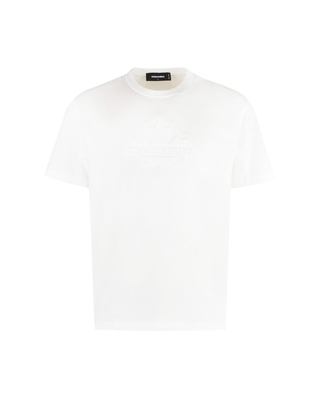 DSquared² White Cotton Crew-Neck T-Shirt for men