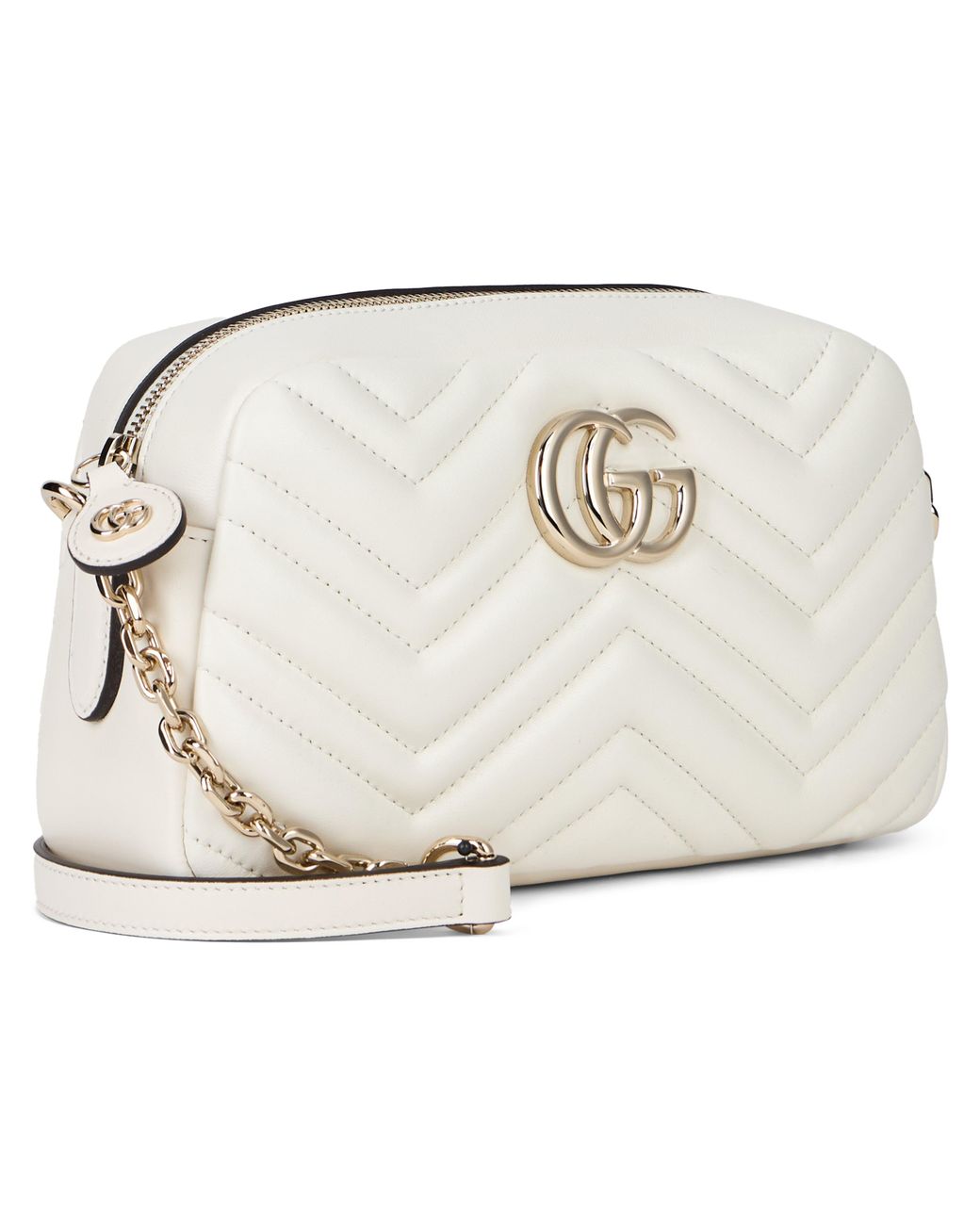 Gucci Natural Camera Bag Marmont Leather Lambskin Shoulder